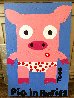 1145 Years Pig in Panties 2005 37x24 Original Painting by Todd Goldman - 1