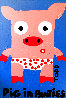 1145 Years Pig in Panties 2005 37x24 Original Painting by Todd Goldman - 0