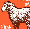 Sheep First Love 2008 34x34 Original Painting by Todd Goldman - 4
