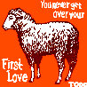 Sheep First Love 2008 34x34 Original Painting by Todd Goldman - 0