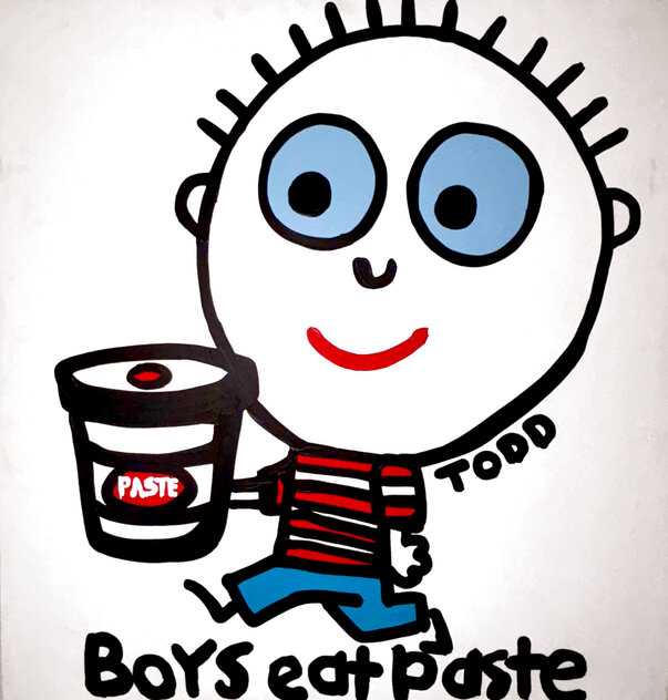Boys Eat Paste 2007 36x36 Acrylic on Canvas Original Painting by Todd Goldman