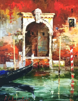 Venice Door 2006 36x29 Original Painting - Gleb Goloubetski Venice Door 2006 36x29 Original Painting - Gleb Goloubetski