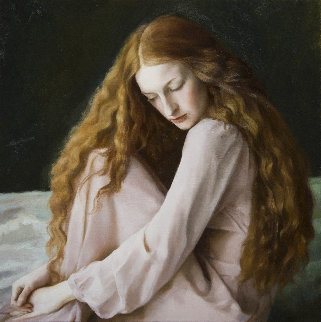 Humble Maiden 2017 35x35 Original Painting - Gong Rufei Humble Maiden 2017 35x35 Original Painting - Gong Rufei