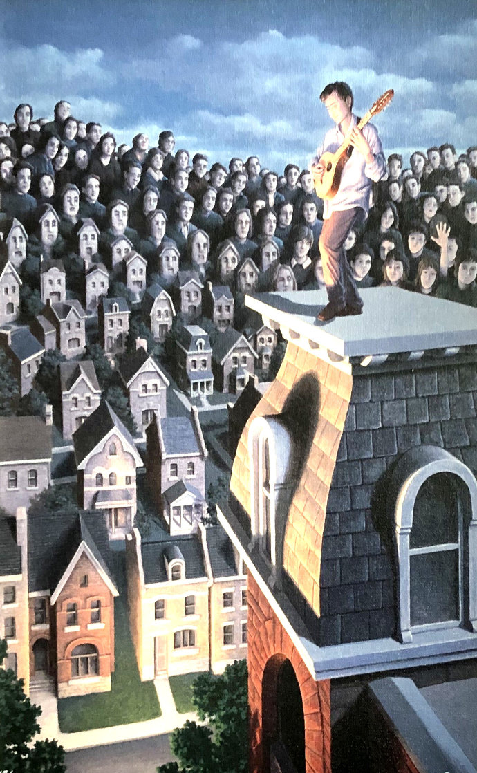Performer And His Public 31x25 Limited Edition Print by Rob Gonsalves Performer And His Public 31x25 Limited Edition Print by Rob Gonsalves