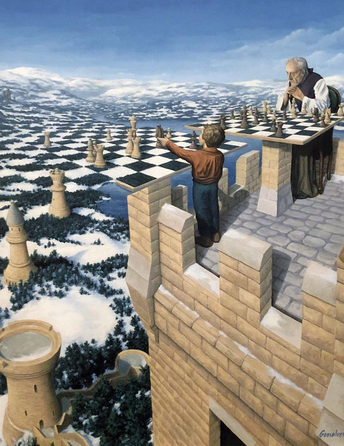 Chess Master Limited Edition Print by Rob Gonsalves