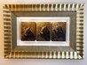 Three to the Sea  - Triptych 2012 20x29 - Turtle Original Painting by Rodel Gonzalez - 1