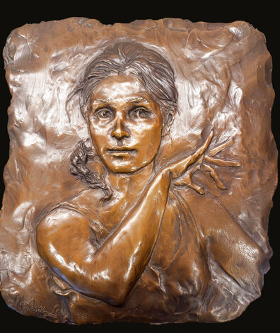 Christina Bronze Plaque Sculpture 1995 10x9 in Sculpture - Glenna Goodacre