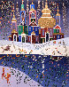 Winter With Violet sky 36x30 1996 Original Painting by Yuri Gorbachev - 0