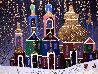 Winter With Violet sky 36x30 1996 Original Painting by Yuri Gorbachev - 3