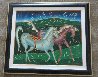 Running Horses 1994 33x33 Original Painting by Yuri Gorbachev - 5
