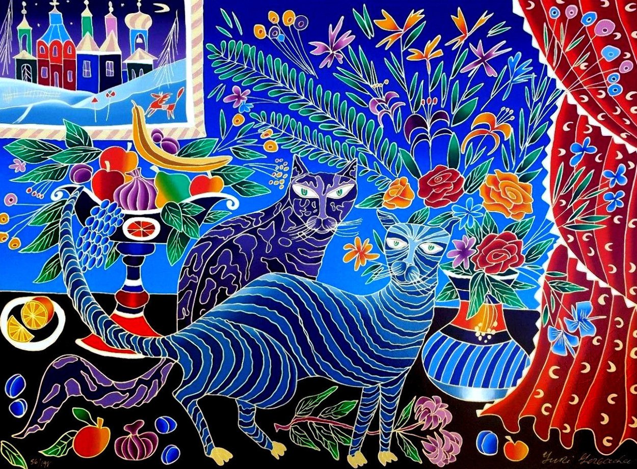 Two Cats PP Limited Edition Print by Yuri Gorbachev