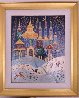 Winter Holiday in My City 1999 40x30 - Huge Original Painting by Yuri Gorbachev - 2