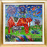Elephant and Calf 2008 34x32 Original Painting by Yuri Gorbachev - 1