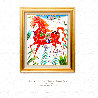 Red Horse in Winter Original Painting by Yuri Gorbachev - 2