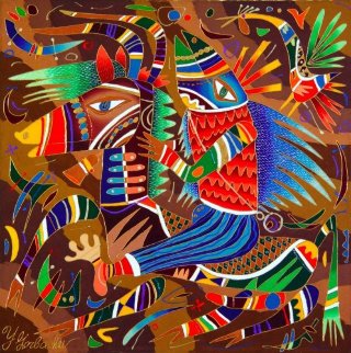 Holiday 1993 30x30 Original Painting - Yuri Gorbachev Holiday 1993 30x30 Original Painting - Yuri Gorbachev