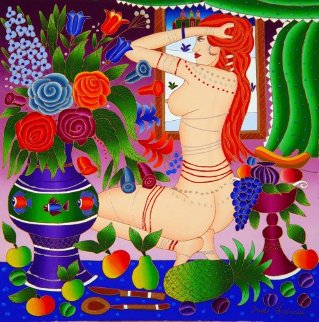 Nude With Red Hair 2014 24x24 Original Painting - Yuri Gorbachev Nude With Red Hair 2014 24x24 Original Painting - Yuri Gorbachev