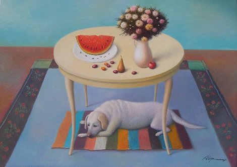 Fruits and Flowers 2017 20x28 Original Painting - Evgeni Gordiets