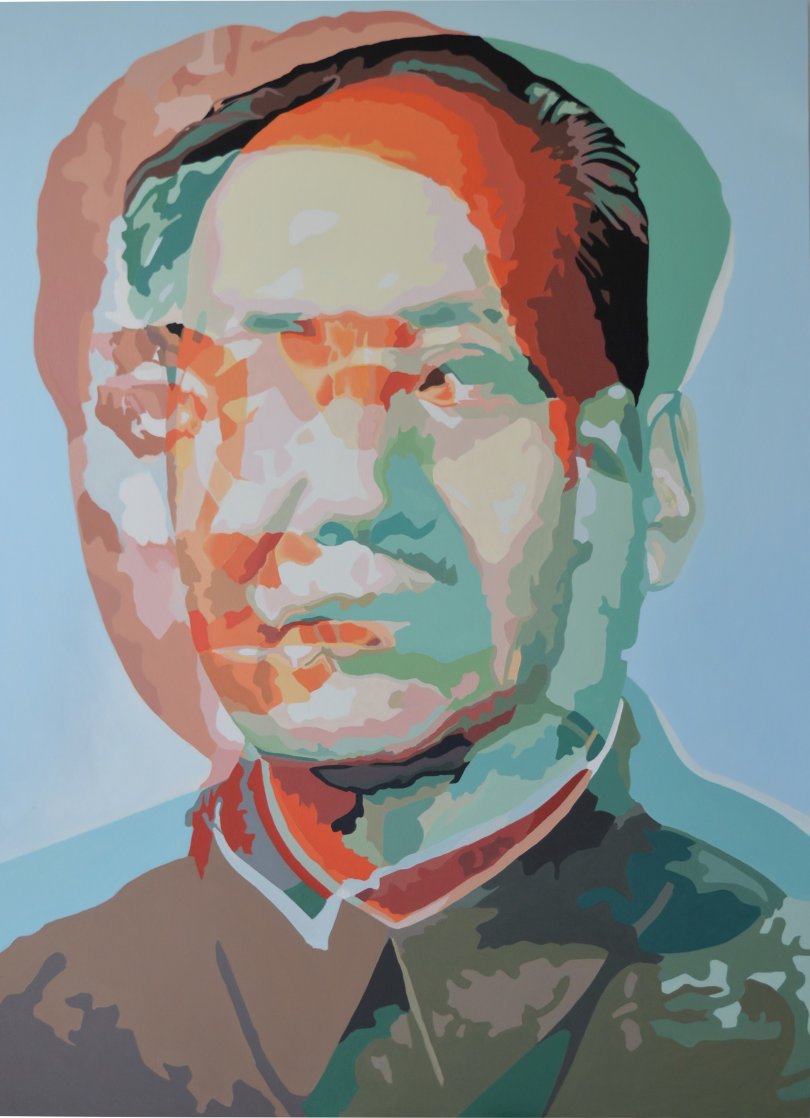 Anathema: Mao, Painting 2 2017 61x43  Huge Original Painting by Gordon Carter