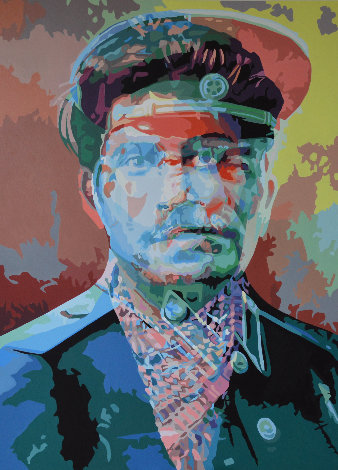 Anathema Painting 4, Stalin 2017 61x43 Huge Original Painting - Gordon Carter