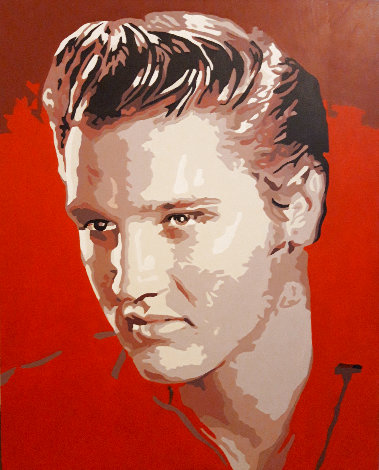 Icons of the 20th Century, Elvis 2019 20x17 Original Painting - Gordon Carter