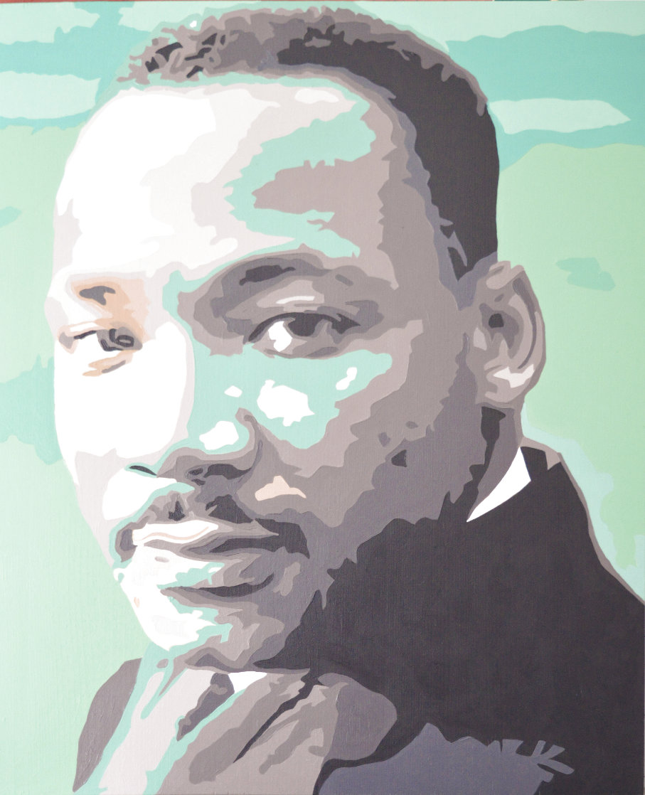 Icons of the 20th Century, Martin Luther King Jr. 2019 20x17 Original Painting by Gordon Carter