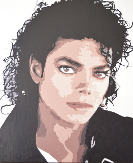 Icons of the 20th Century, Michael Jackson 2019 20x17 Original Painting - Gordon Carter