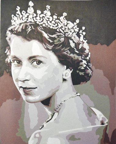 Icons of the 20th Century: Queen Elizabeth II 2019 20x17 Original Painting - Gordon Carter