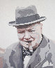 Icons of the 20th Century, Winston Churchill 2019 21x17 Original Painting by Gordon Carter - 0
