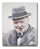 Icons of the 20th Century, Winston Churchill 2019 21x17 Original Painting by Gordon Carter - 1