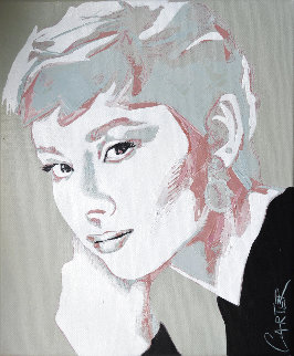 Audrey Hepburn II 2021 12x10 Original Painting - Gordon Carter Audrey Hepburn II 2021 12x10 Original Painting - Gordon Carter