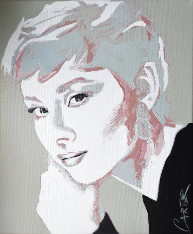 Audrey Hepburn II 2021 12x10 Original Painting - Gordon Carter