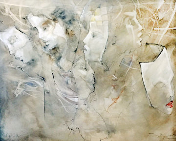 Maskenlichter 45x37 Original Painting - Jurgen Gorg Maskenlichter 45x37 Original Painting - Jurgen Gorg