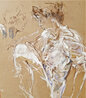 Meditation 1996 Drawing - Huge Drawing by Jurgen Gorg - 2