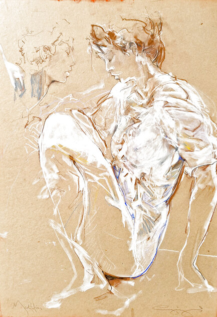 Meditation 1996 Drawing - Huge Drawing by Jurgen Gorg