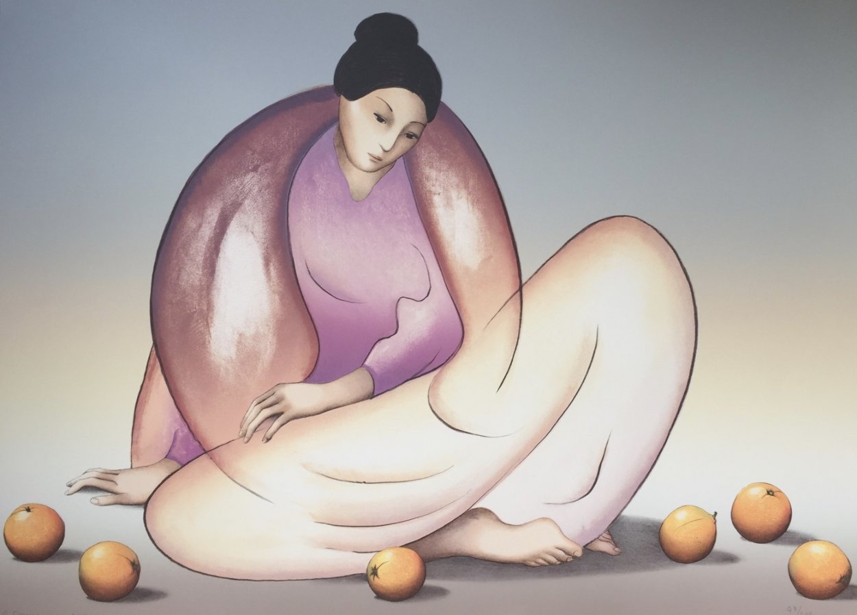 Woman With Oranges 1983 Limited Edition Print by R.C. Gorman Woman With Oranges 1983 Limited Edition Print by R.C. Gorman