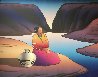 Triptych; Waterfall, Canyon Woman, Woman At the Lake 1989 Limited Edition Print by R.C. Gorman - 0 Triptych; Waterfall, Canyon Woman, Woman At the Lake 1989 Limited Edition Print by R.C. Gorman - 0