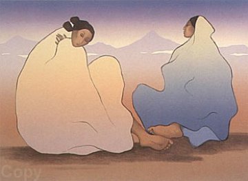 Painted Desert Women 1983 Limited Edition Print - R.C. Gorman Painted Desert Women 1983 Limited Edition Print - R.C. Gorman