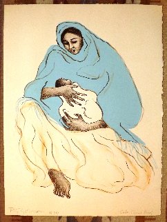 Mother And Child TP 1974 Unique Limited Edition Print - R.C. Gorman Mother And Child TP 1974 Unique Limited Edition Print - R.C. Gorman