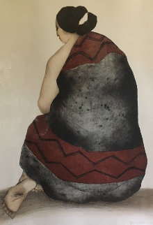Woman With Manta 1977 Limited Edition Print - R.C. Gorman