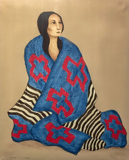 Chief's Blanket State 1 1980 Limited Edition Print - R.C. Gorman Chief's Blanket State 1 1980 Limited Edition Print - R.C. Gorman