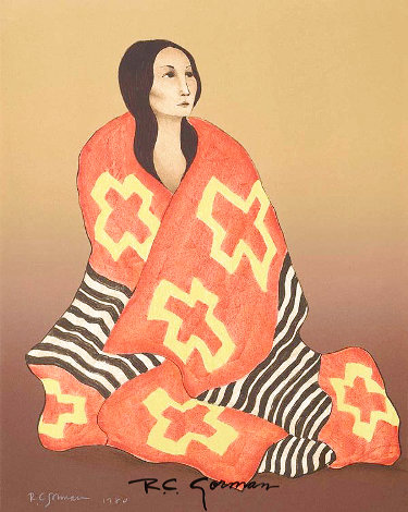 Chief's Blanket State II 1980 Limited Edition Print - R.C. Gorman