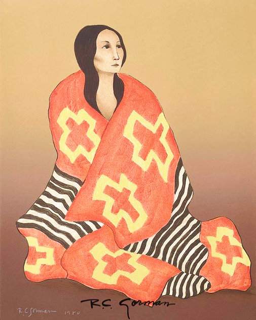 Chief's Blanket State II 1980 Limited Edition Print by R.C. Gorman