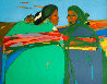 Untitled - Two Women and Child 1967 Original Painting by R.C. Gorman - 0