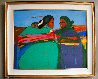 Untitled - Two Women and Child 1967 Original Painting by R.C. Gorman - 1