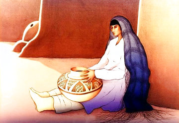 Woman from the Third Mesa 1988 Limited Edition Print - R.C. Gorman