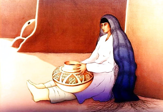 Woman from the Third Mesa 1988 Limited Edition Print by R.C. Gorman