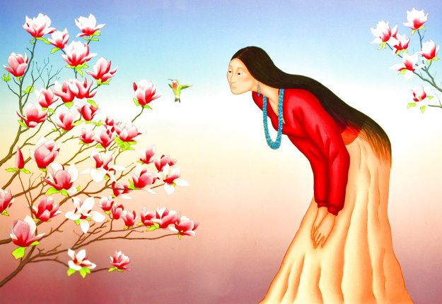 Tulip Tree 1996 Limited Edition Print - R.C. Gorman