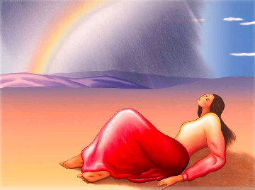 Rainbow 1993 Limited Edition Print - R.C. Gorman Rainbow 1993 Limited Edition Print - R.C. Gorman