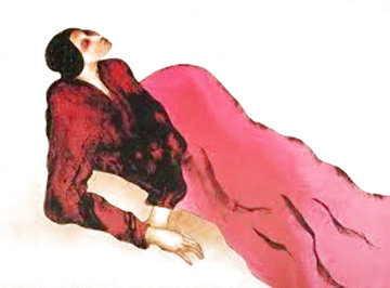 Marcella State Lady in Red 1980 Limited Edition Print - R.C. Gorman