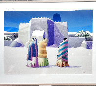 Winter Lights 2000 Taos Pueblo Limited Edition Print by R.C. Gorman - 1